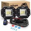 Nilight 2PCS 42W LED Flush Mount Light Pods Upgraded Spot
