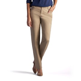 Lee Women's Relaxed Fit All Day Straight Leg Pant Flax 6