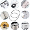 12 Pack Shower Curtain Rings,Sliver Rustproof Shower Curtain Hooks,Metal Round