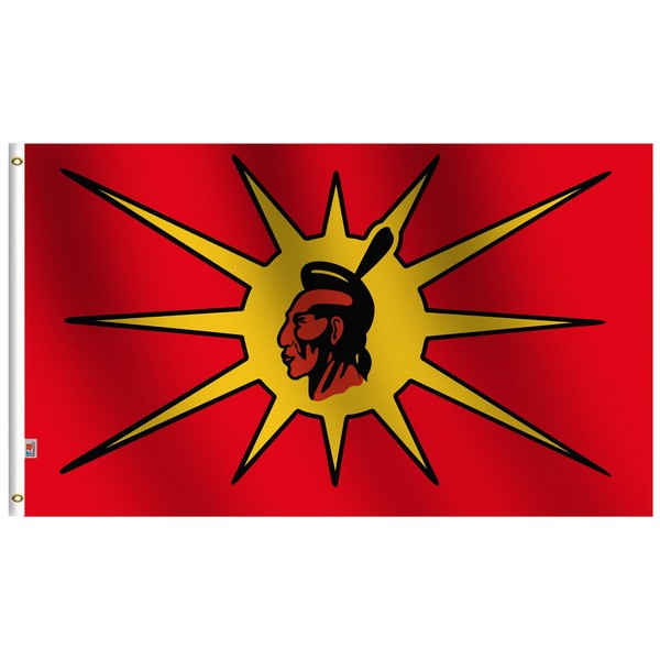 Canadian Mohawk Warriors Society Flag 3X5Ft Large, Both Sides Heavy