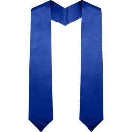 Plain Graduation Stole Colorful Stole for Kid Length 50",Rich in ColorSize: 50", Color: Royal Blue