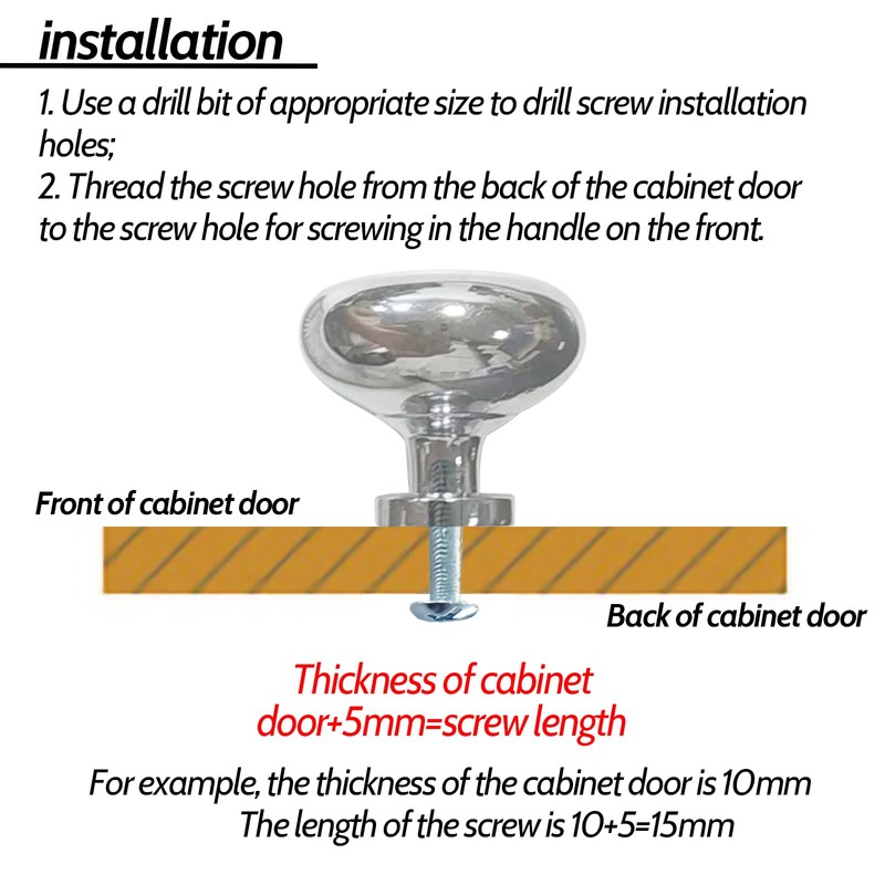 Rhinenet 4 Pieces Drawer Knobs Round Dresser Knobs Drawer Knobs
