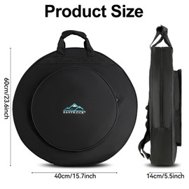 EASTROCK 22” Cymbal Bag Padded Cymbal Case Storage with Strap For Cymbal Protection