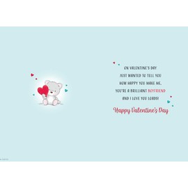 Regal Publishing Colourful to My Gorgeous Boyfriend Valentines Day Greeting Card, 9 x 6 inches