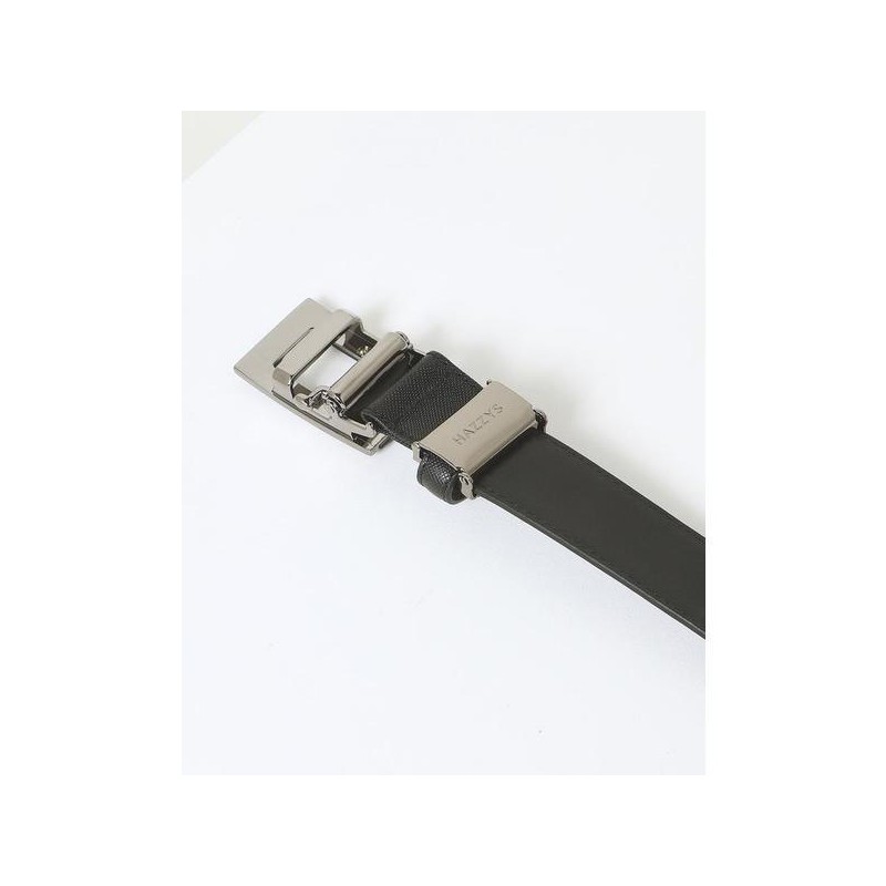 Hazzys (대전신세계)블랙 빅로고 버클 가죽 자동벨트 HJBE5E775BK (Deajeon Shinsegae) Black
