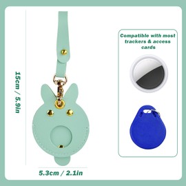 Leather Pendant, Key Fob, Case for Apple Accessories, Key Finder, GPS Tracker Protective Case, Protects Against Scratches and Positioned Precise, Cover with Key Fob, Unisex (Orange)