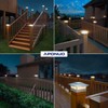 APONUO 4x4 Solar Post Cap Lights, 6 Pack 2-Modes Bright