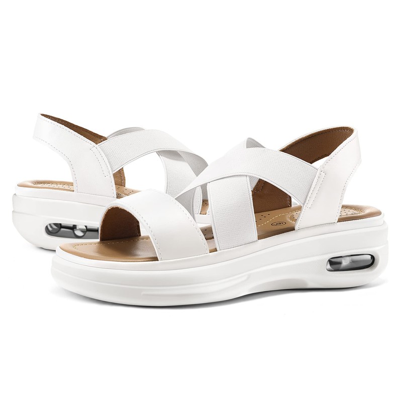 mysoft Sandalias cómodas para caminar para mujer, con cojín de
