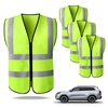 Marjoramy Safety Vest, Reflective Warning Vest, Zippered, High Visibility Reflective