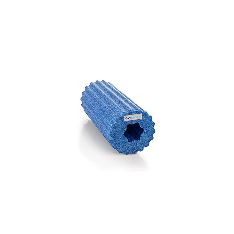 AFH-Webshop Blue fascia roller with practical transport bag, foam roller