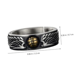 Kisangel Man Rings Wedding Ring Men's Ring Decorate Men Statement Ring Promise Ring Ring Metal Ring Decorative Ring Blackening Cocktail Necklace Vintage Metal Delicate Trend