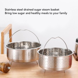 Steamer Basket for, Non Stick Vegetable Steamer Basket with Handle, Stainless Steel Steamer Basket Insert for Pots, Sugar Removal Rice Cooker Insert (20cm)