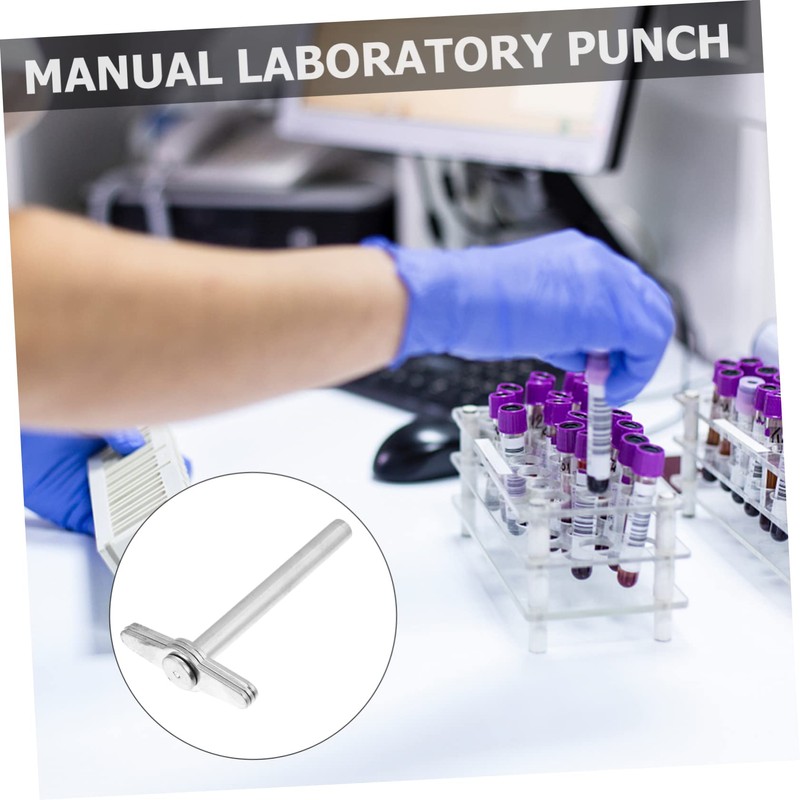 CIYODO 4Pcs Laboratory Hole Puncher Set Manual Rubber Stopper Piercing