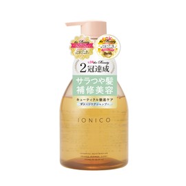 IONICO Premium Ion Damage Care Shampoo (Moist & Repair), Pink, 15.2 fl oz (450 ml) (x1)