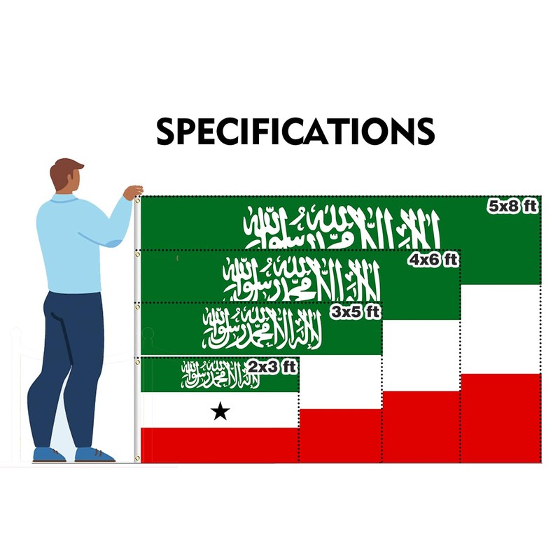 Somaliland Flag 2x3FT Somalis National Polyester Flag With 2 Grommets