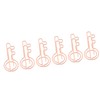 100Pcs Paper Clip Metal Rose Gold Color Urheen Design Paperclip