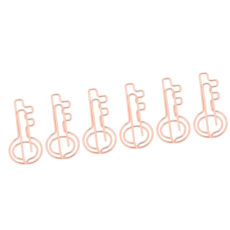 100Pcs Paper Clip Metal Rose Gold Color Urheen Design Paperclip