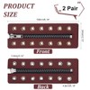 PH PandaHall 2 Pairs Leather Lace-in Boot Zipper Inserts, 6.1