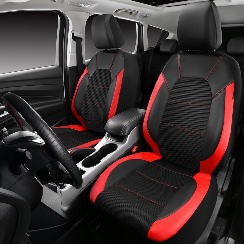 CAR PASS Universal Leather car seat Covers Sport fits Most