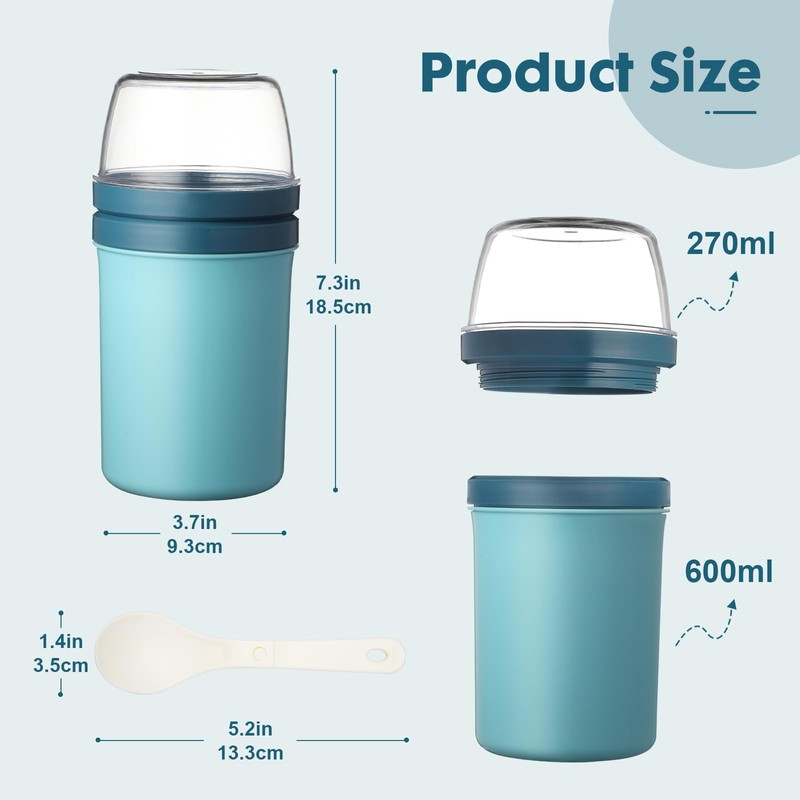 Bicchiere per cereali to Go da 600 ml + 270