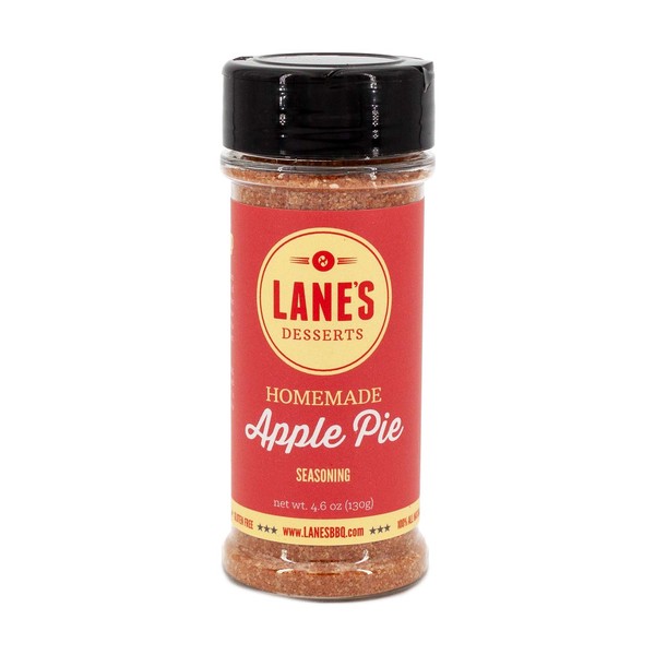 Lane's BBQ Homemade Apple Pie Seasoning | All Natural Dessert Seasoning for Apple Pie, Cookies, Ice Cream, Popcorn and more | Gluten-Free | No Preservatives | Handcrafted in the USA | 4.6oz