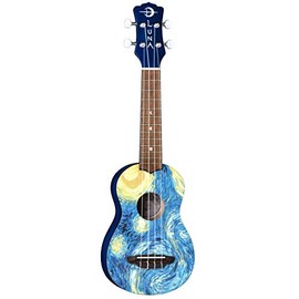 Luna Guitars Starry Night, 4-String Soprano Ukulele with Gigbag (UKE STR S)