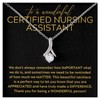 Certified Nursing Assistant Necklace Message Card Box Alluring Mahogany -