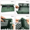 2 Pack Pastel Plastic Storage Baskets-20L Space-Saving Bins