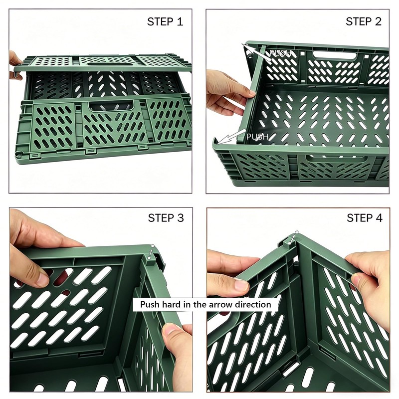 2 Pack Pastel Plastic Storage Baskets-20L Space-Saving Bins