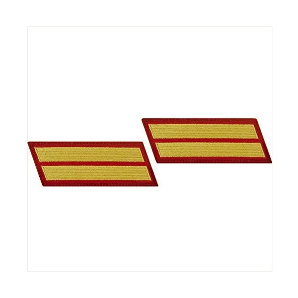 VANGUARD Marine Corps Service Stripe: Male - Gold Embroidered ON RED, Set of 2