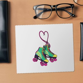 2 x 'Love Roller Skates ' Microfibre Lens/Glasses Cleaning Cloths (LC00032539)