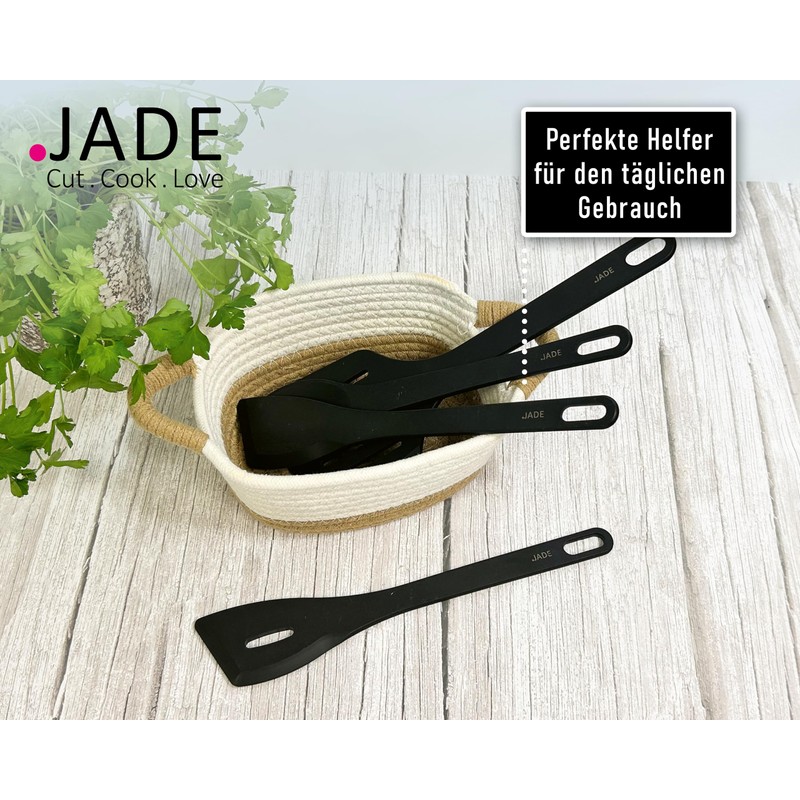 JADE Gourmet Tools Perforated Spatula, Cellulose Laminate, Dishwasher Safe, Hygienic,
