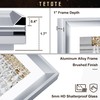TETOTE LED Bathroom Mirror with Lights Brushed Nickel Metal Framed