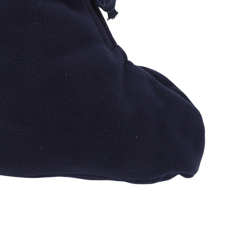 Men Women Cast Sock Dark Blue Soft Fleece Thick Adjustable