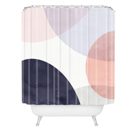 Society6 Emanuela Carratoni Pastel Shapes Shower Curtain, 72" x 69" x 0.1", Multi