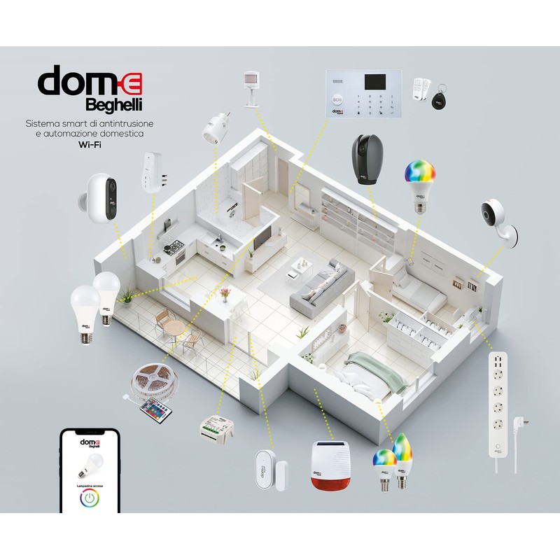 Beghelli - Dom-e WiFi Door Sensor for Wireless and Intelligent