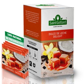 Saint Gottard – Dulce de Leche Delight Herbal Tea – Flavored Bags – Detox , Hibiscus , Rosehip , Fruity Herbal , Citrus , Caffeine-Free - Infusion with Sweet Caramel Flavor, Day or Night - (2 Pack de 20) (Caramel sauce)