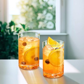 Amazing Abby - Liberty - 8-Ounce Plastic Tumblers (Set of 6), Drinking Glasses, Reusable Cups, BPA-Free, Shatter-Proof, Dishwasher-Safe (Made of Acrylic, NOT Glass)