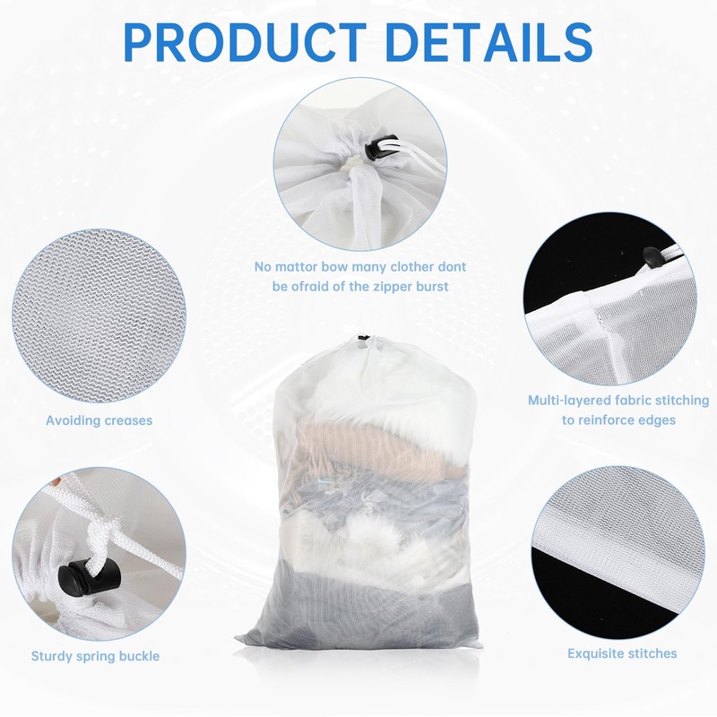 Large Laundry Bag for Washing Machine, Pack of 2 Laundry