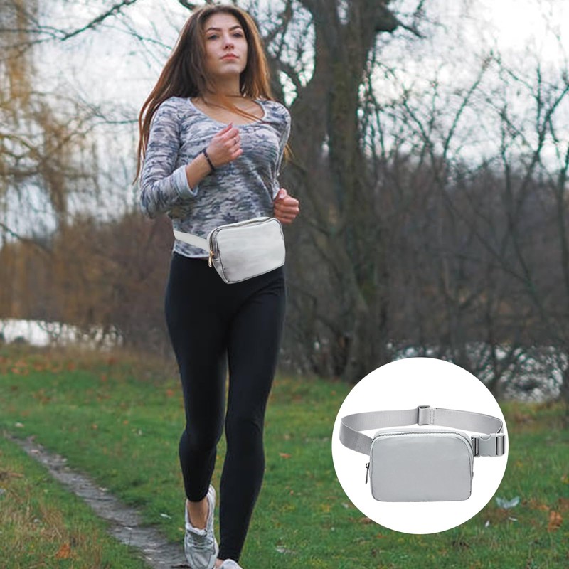 Chest Pocket Bum Bag, gray, Concise