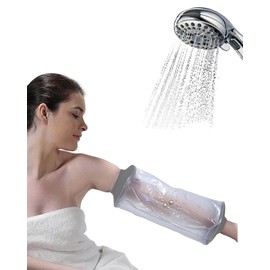 PICC Line Shower Cover, PICC Line Covers for Upper Arm, Reusable PICC Line Sleeve, Waterproof Cast Cover for Shower Arm, IV Protector Bag for Bath(Large: Weight > 185lbs)