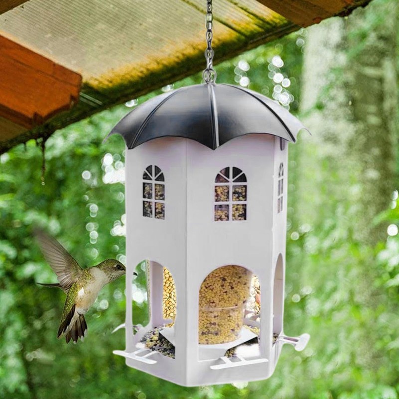 Metal Bird Feeder,Metal Finch Feeder Waterproof - Weatherproof Feeding Station,