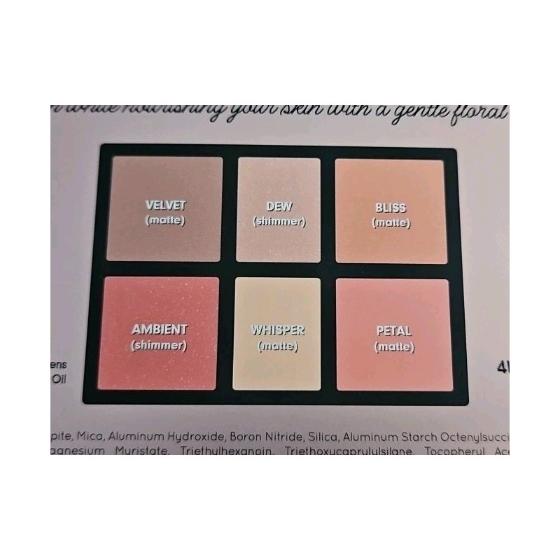 WINGME Ethereal Rose Face and Eyeshadow Palette Light-Medium NIB