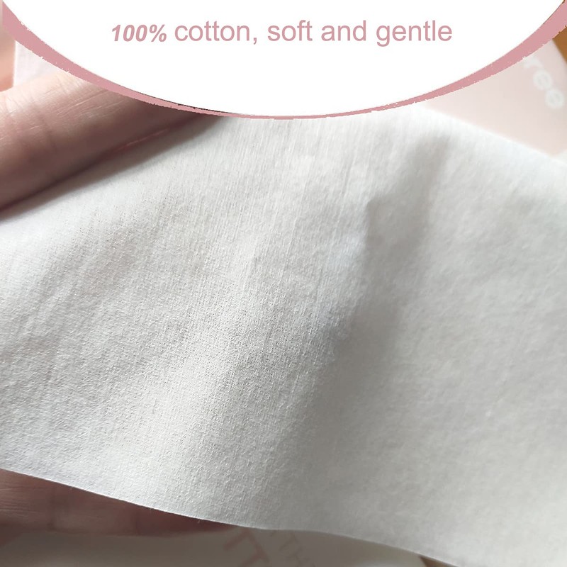 Careboree Extra Thick Dry Wipe, 100% Cotton, Lint-Free Cotton Tissues
