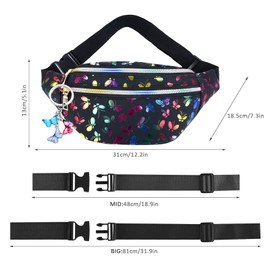 Bum Bag for Men and Women Belt Bag Adjustable Strap Waist Bag Bum Bag Women's Stylish Casual Stylish Waist Bag for Camping Hiking Fitness Bicycle Travel