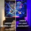 YEXIT Funny Space Astronaut Dinosaur Tapestry, Blacklight Trippy Galaxy Universe