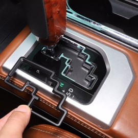 CSKT2022 Matte Black Console Gear Shift Knob Trim Bezel Cover Fit For Tundra 2014-2021
