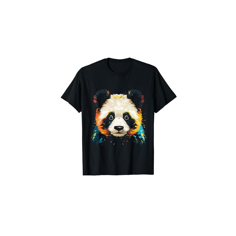 Panda Animal Zoo Art Panda T-Shirt, black