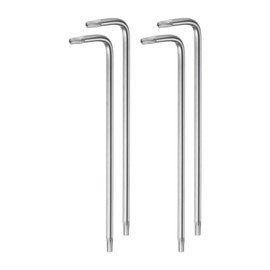 sourcing map 4pcs Torx Hex Key Wrench, T10 High Carbon Steel L Shaped Star Hex Wrench Short Arm Tamper Wrench for Automotive Lawn Equipment and Engine Repairs