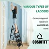 Step Ladder 5 Step Folding, OOSOFITT 330 Lbs Load Heavy
